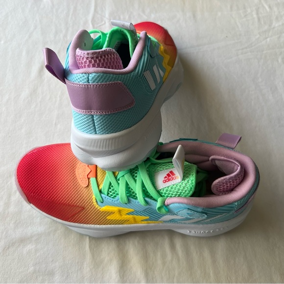 Adidas Dame Multicolor Rainbow Basketball Shoes Unixex adults Size 8 - Picture 2 of 8